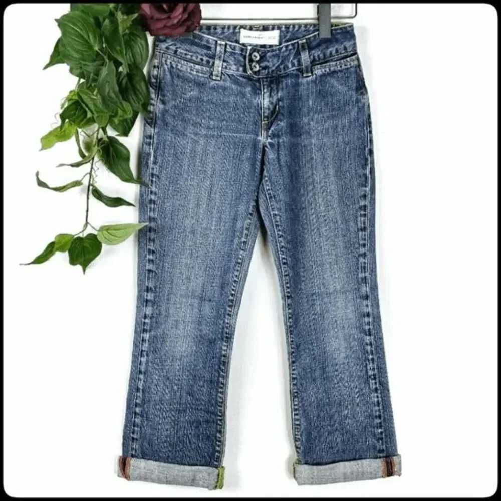 Paper Denim & Cloth Women's Medium Wash Low Rise Freighter Cropped Jeans Size 25